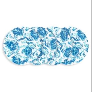 Lilly Pulitzer Kaleidoscope Coral 4-Piece​​ Melamine Plate Set